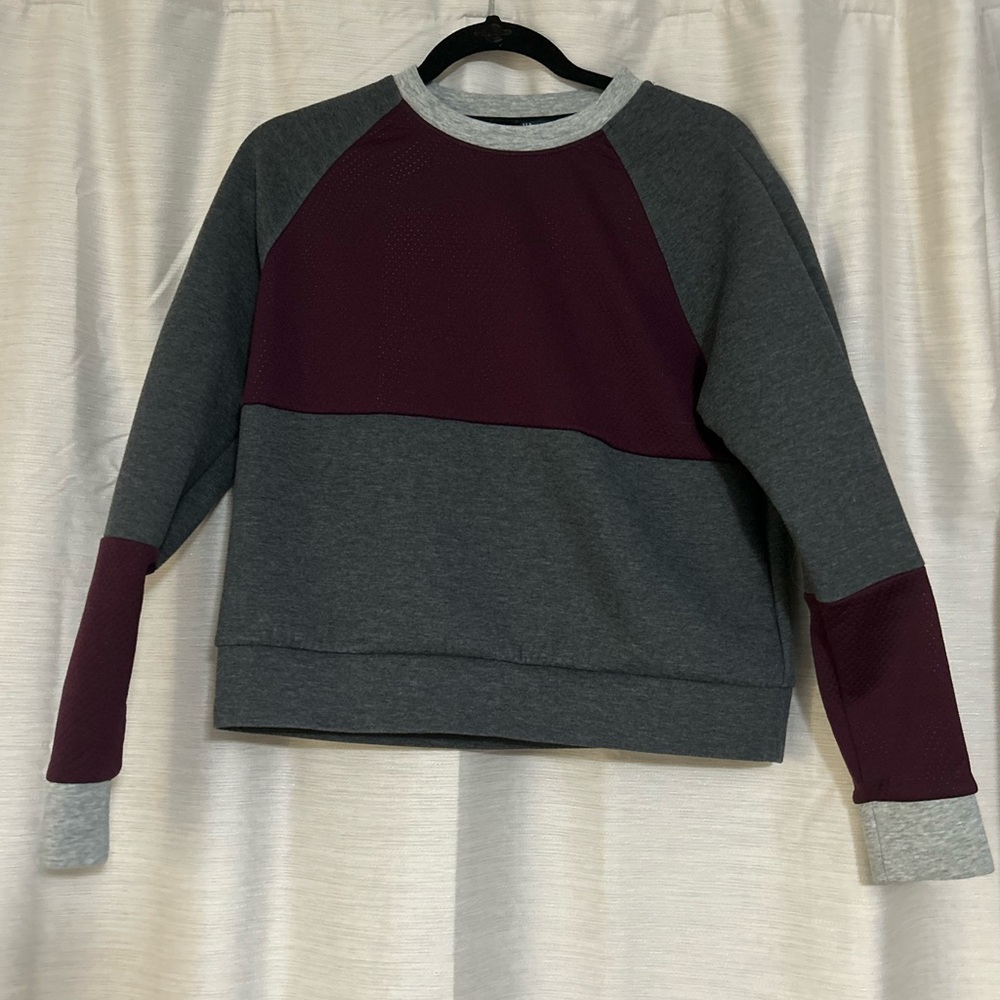 Under Armour Women's Crewneck Sweater in Gray and Maroon